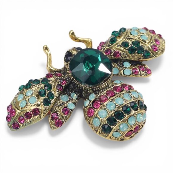 Multi-Color Beetle Brooch - Picture 2 of 3